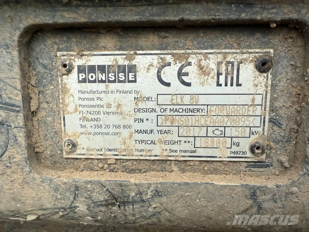 Ponsse ELK 8W Μεταφορείς ξυλείας