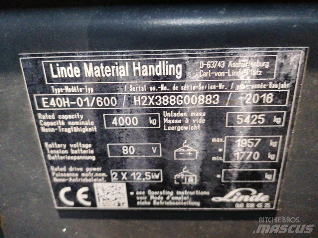 Linde E40H-01/600 Ηλεκτρικά περονοφόρα ανυψωτικά κλαρκ