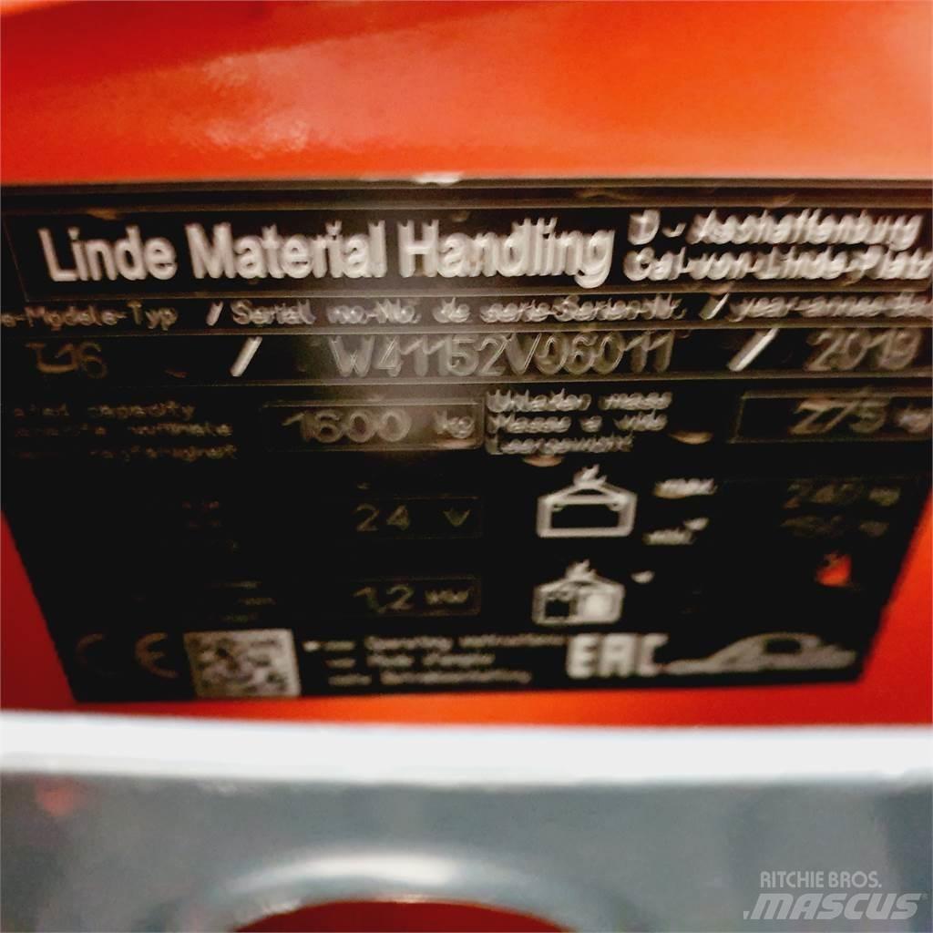Linde T16 Li-Ion Χειροκίνητο περονοφόρο ανυψωτικό
