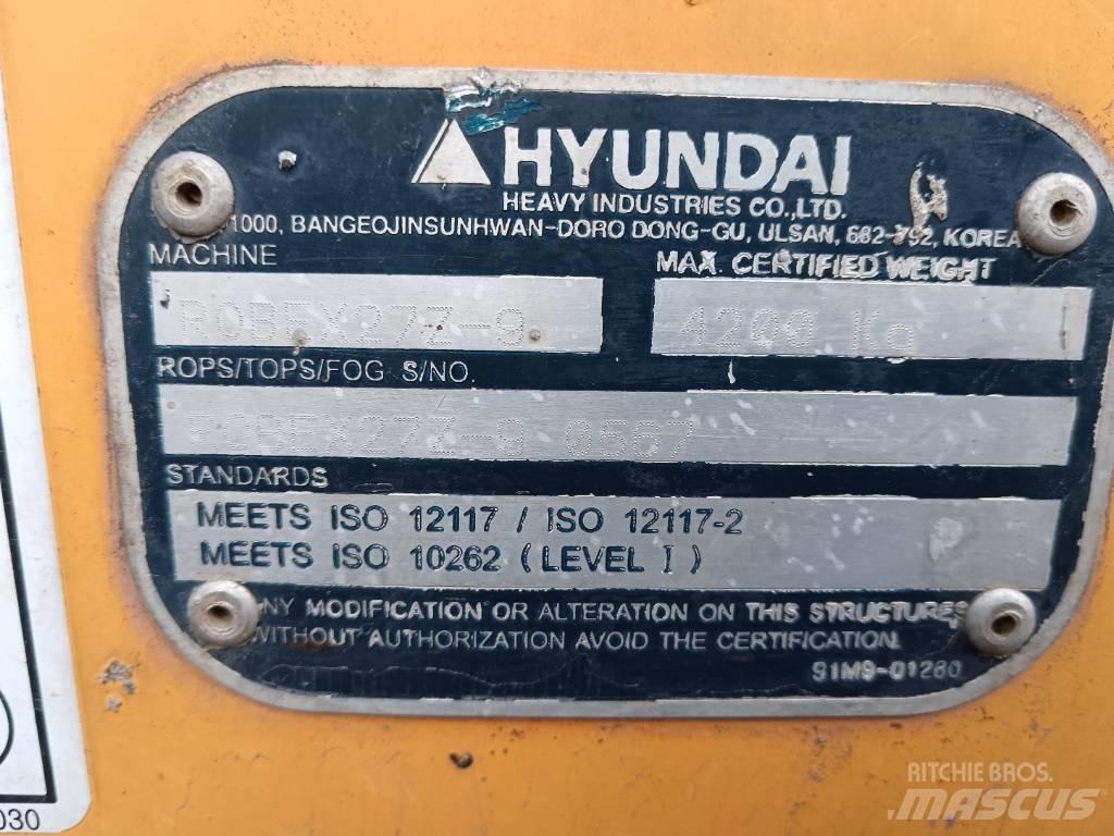 Hyundai Robex 27 Z-9 Εκσκαφάκι (διαβολάκι) < 7t