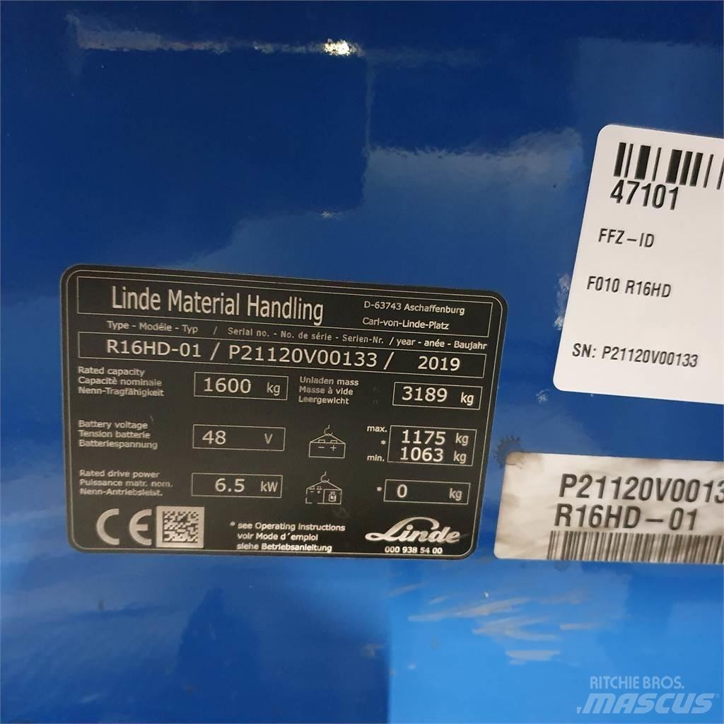 Linde R16HD Ανυψωτικά στενών δρόμων
