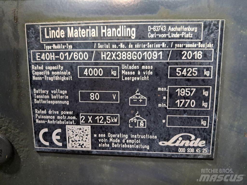 Linde E40H-01/600 Ηλεκτρικά περονοφόρα ανυψωτικά κλαρκ