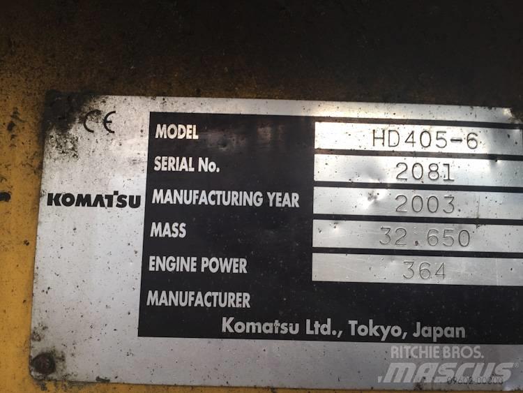 Komatsu HD405-6 Άκαμπτα Dumper με ανατρεπόμενο κάδο