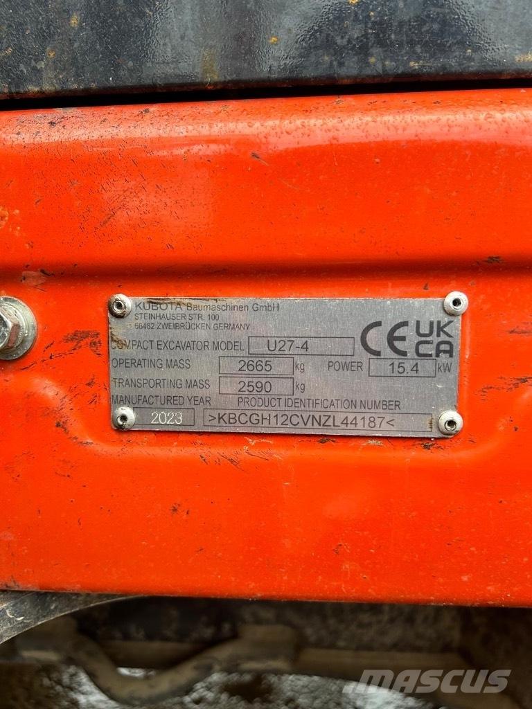 Kubota U 27-4 Εκσκαφάκι (διαβολάκι) < 7t