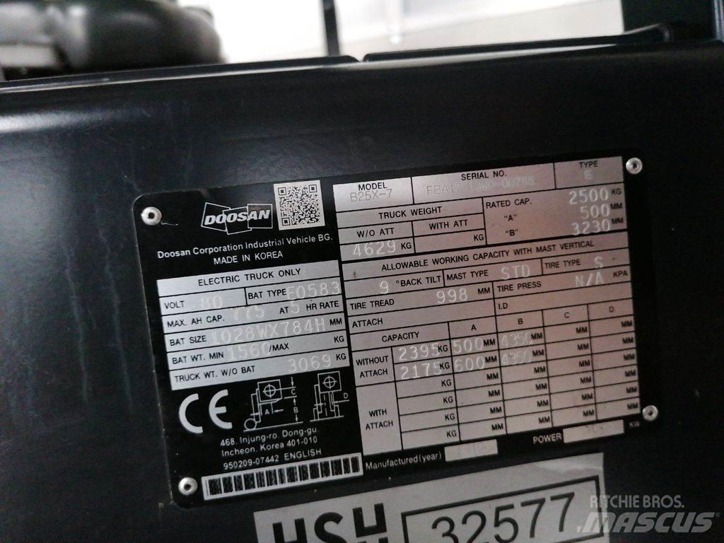 Doosan B25X-7 Ηλεκτρικά περονοφόρα ανυψωτικά κλαρκ