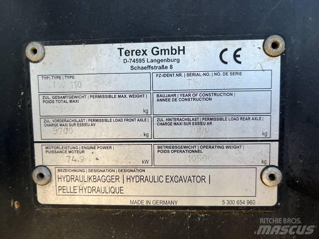Terex TW 110 Εκσκαφείς με τροχούς - λάστιχα