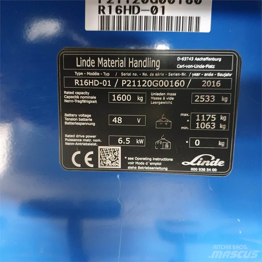 Linde R16HD Ανυψωτικά στενών δρόμων