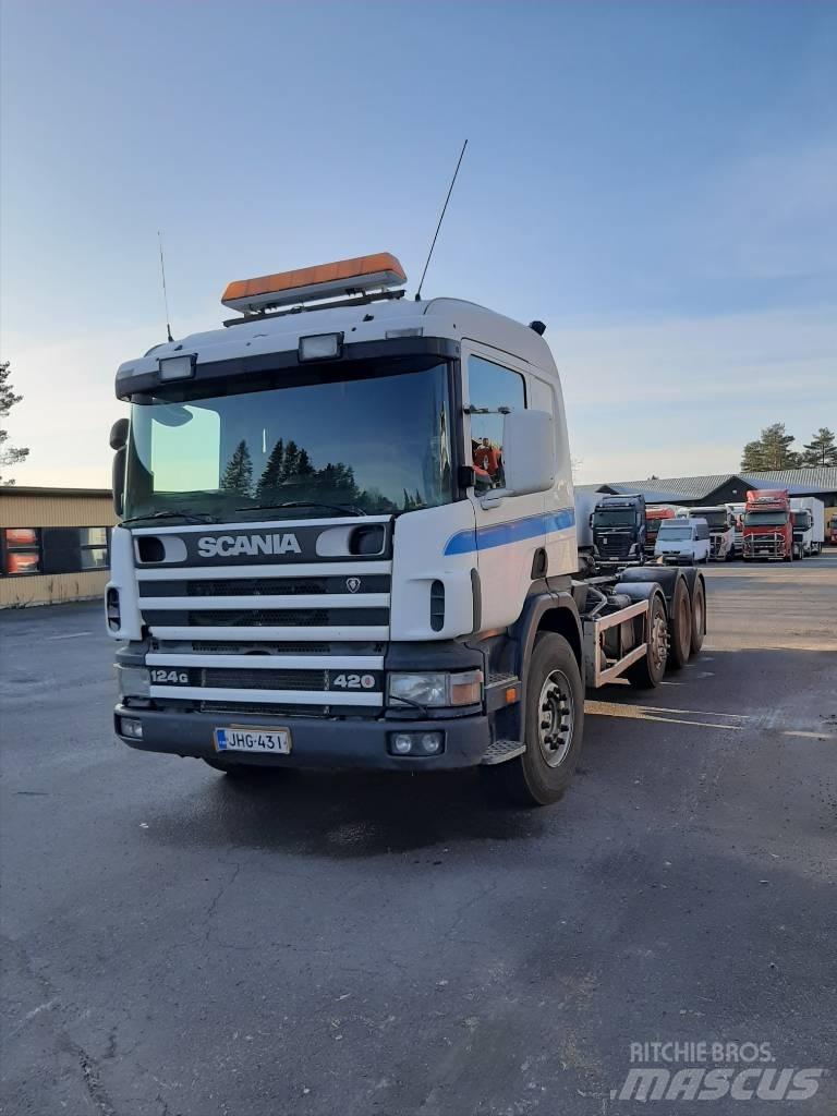 Scania P 124 Φορτηγά ανατροπή με γάντζο