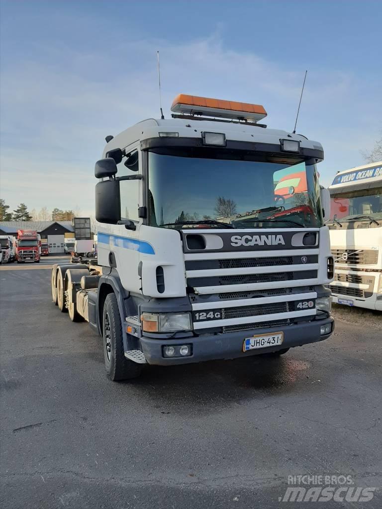Scania P 124 Φορτηγά ανατροπή με γάντζο