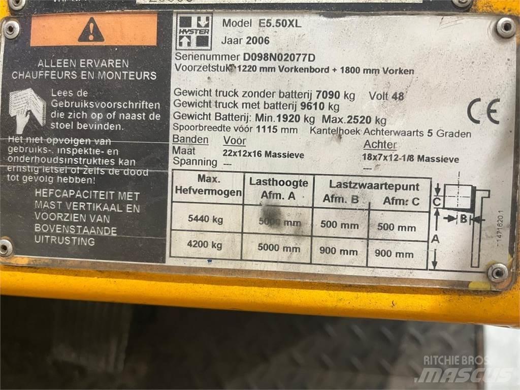 Hyster E5.50XL Ηλεκτρικά περονοφόρα ανυψωτικά κλαρκ
