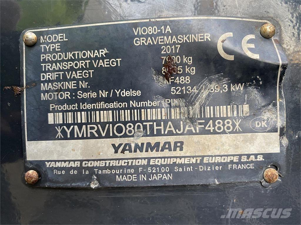 Yanmar VIO80-1A Εκσκαφείς με τροχούς - λάστιχα