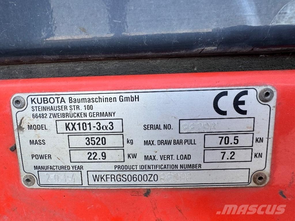 Kubota KX 101-3 A 3 Εκσκαφάκι (διαβολάκι) < 7t
