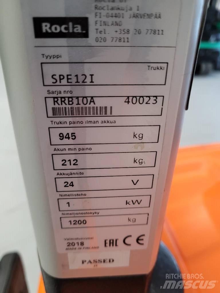 Rocla SPE12i Ηλεκτρικά παλετοφόρα με ιστό