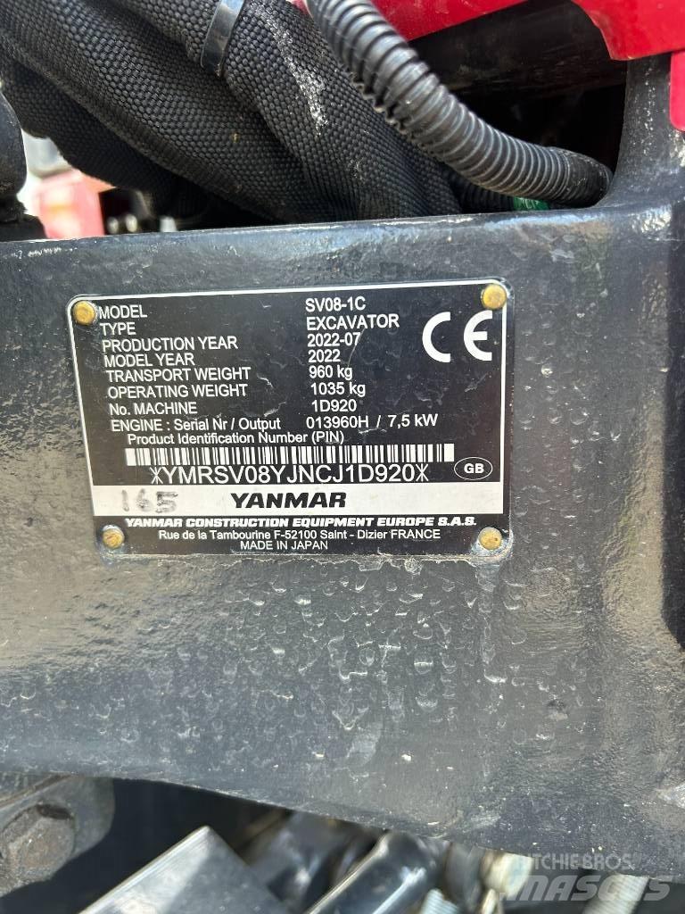 Yanmar SV08-1C Εκσκαφάκι (διαβολάκι) < 7t