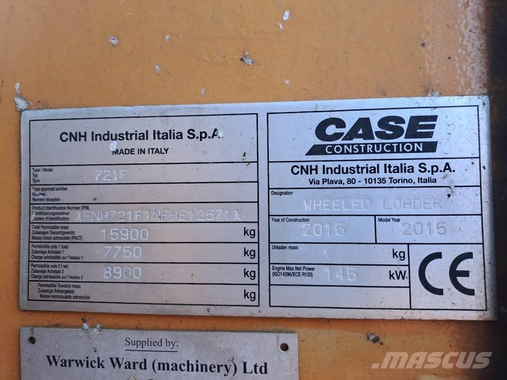 CASE 721 F XR Φορτωτές με λάστιχα (Τροχοφόροι)