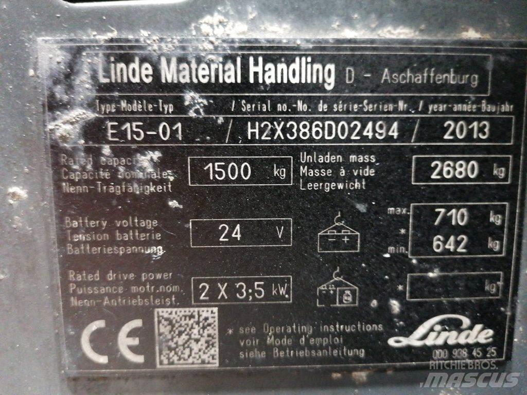 Linde E15-01 Ηλεκτρικά περονοφόρα ανυψωτικά κλαρκ