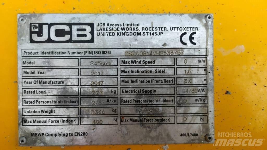 JCB S4550E Ανυψωτήρες ψαλιδωτής άρθρωσης