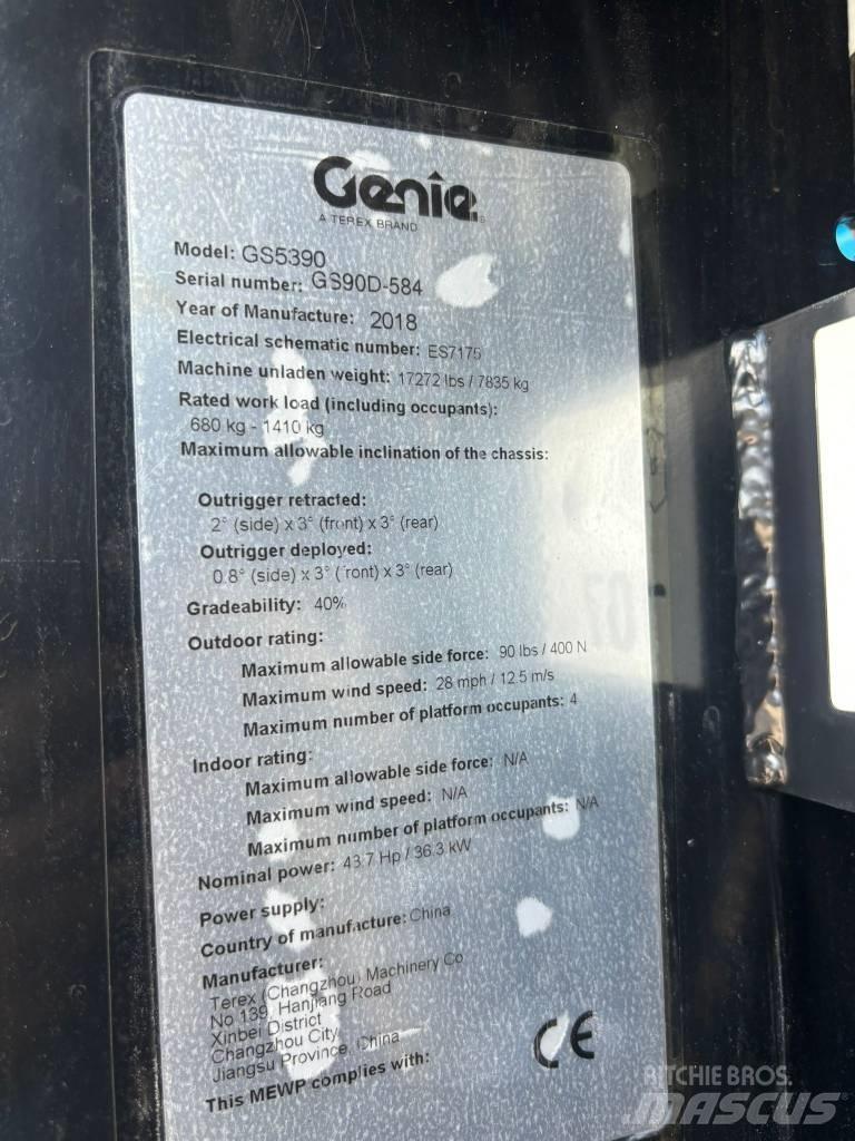 Genie GS 5390 RT Ανυψωτήρες ψαλιδωτής άρθρωσης