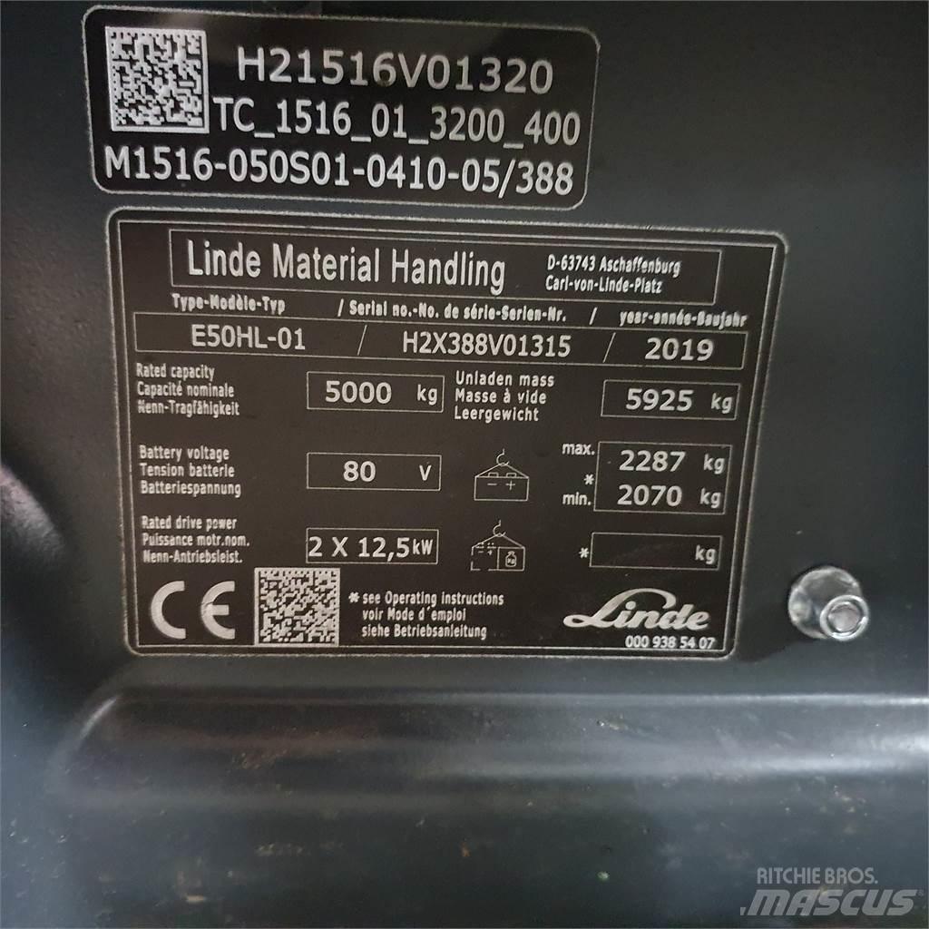 Linde E50HL Ηλεκτρικά περονοφόρα ανυψωτικά κλαρκ
