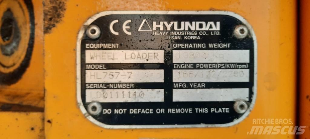 Hyundai HL 757-7 Φορτωτές με λάστιχα (Τροχοφόροι)