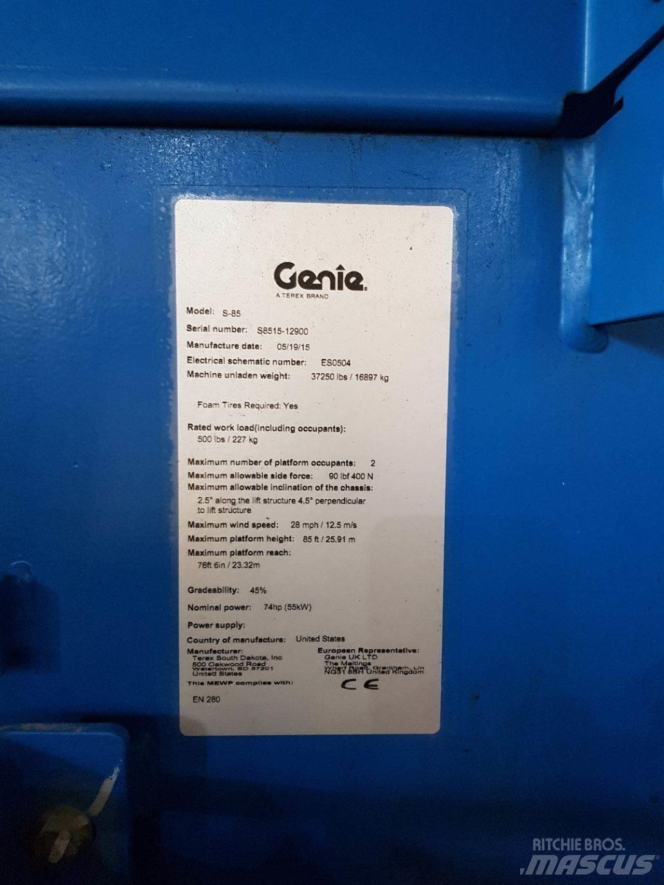 Genie S85 Ανυψωτήρες με τηλεσκοπικό βραχίονα