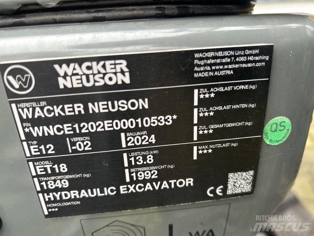 Wacker Neuson ET18 Εκσκαφείς με ερπύστριες