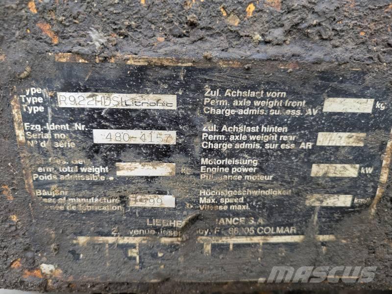 Liebherr 922 Εκσκαφείς με ερπύστριες