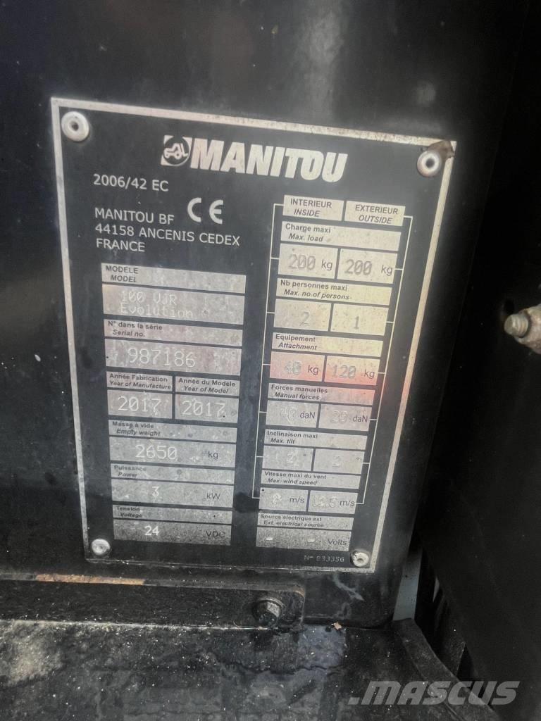 Manitou 100 VJR Ανυψωτήρες με κατακόρυφους πυλώνες