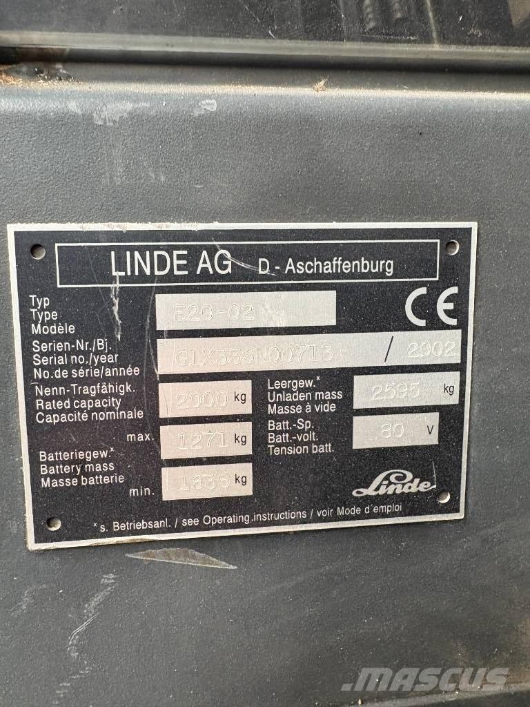 Linde E 20 P-02 Ηλεκτρικά περονοφόρα ανυψωτικά κλαρκ