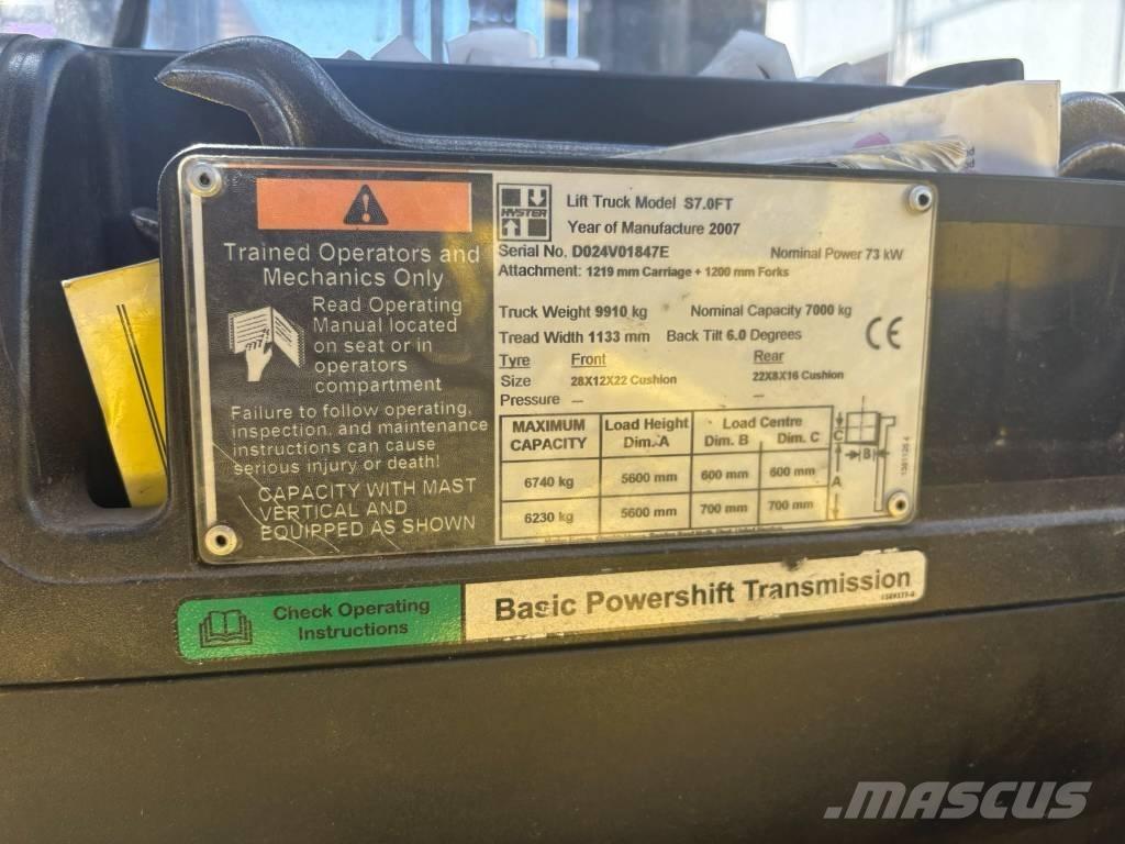 Hyster S7.0FT Περονοφόρα ανυψωτικά κλαρκ με φυσικό αέριο LPG