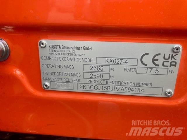 Kubota KX027-4 Εκσκαφάκι (διαβολάκι) < 7t