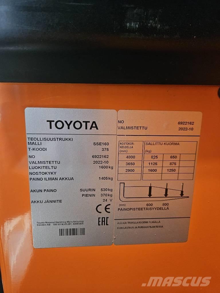 Toyota BT SSE160 Ηλεκτρικά παλετοφόρα με ιστό