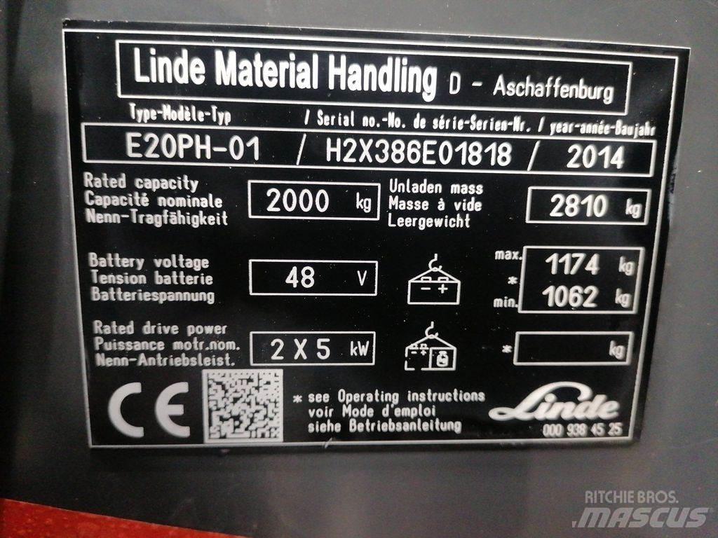 Linde E20PH-01 Ηλεκτρικά περονοφόρα ανυψωτικά κλαρκ