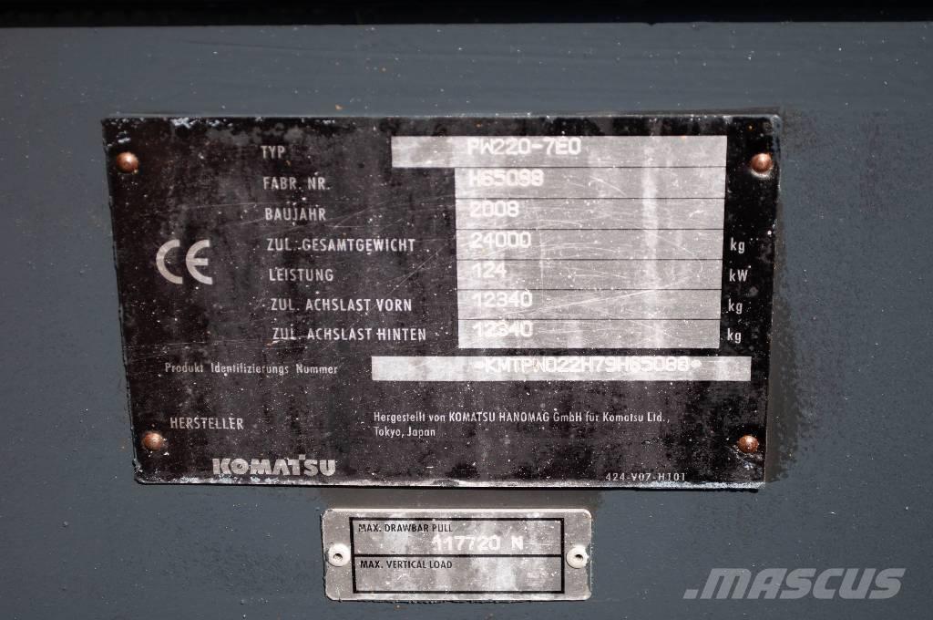 Komatsu PW 220-7 Εκσκαφείς με τροχούς - λάστιχα