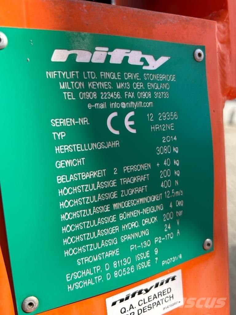 Niftylift HR 12 N E Ανυψωτήρες με αρθρωτό βραχίονα