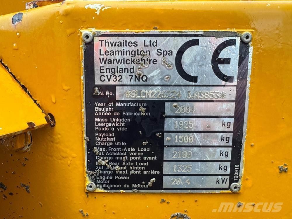 Thwaites 1T HT ST Dumpers εργοταξίου