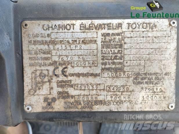Toyota 02-7 FG A 50 Περονοφόρα ανυψωτικά κλαρκ με φυσικό αέριο LPG