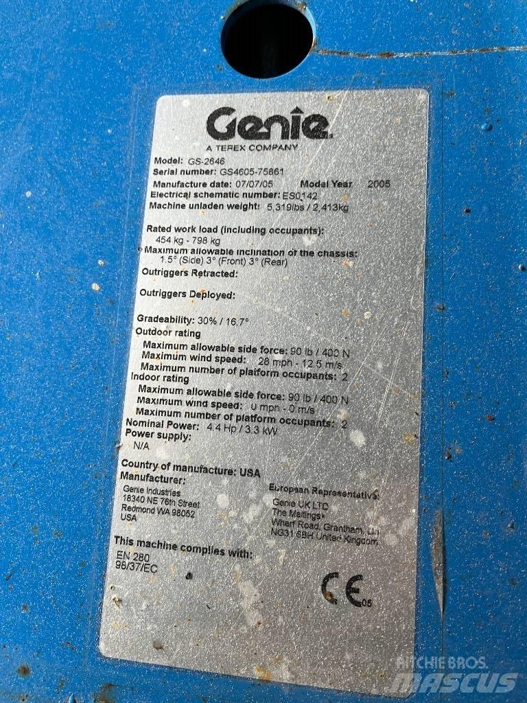 Genie GS 2646 Ανυψωτήρες ψαλιδωτής άρθρωσης