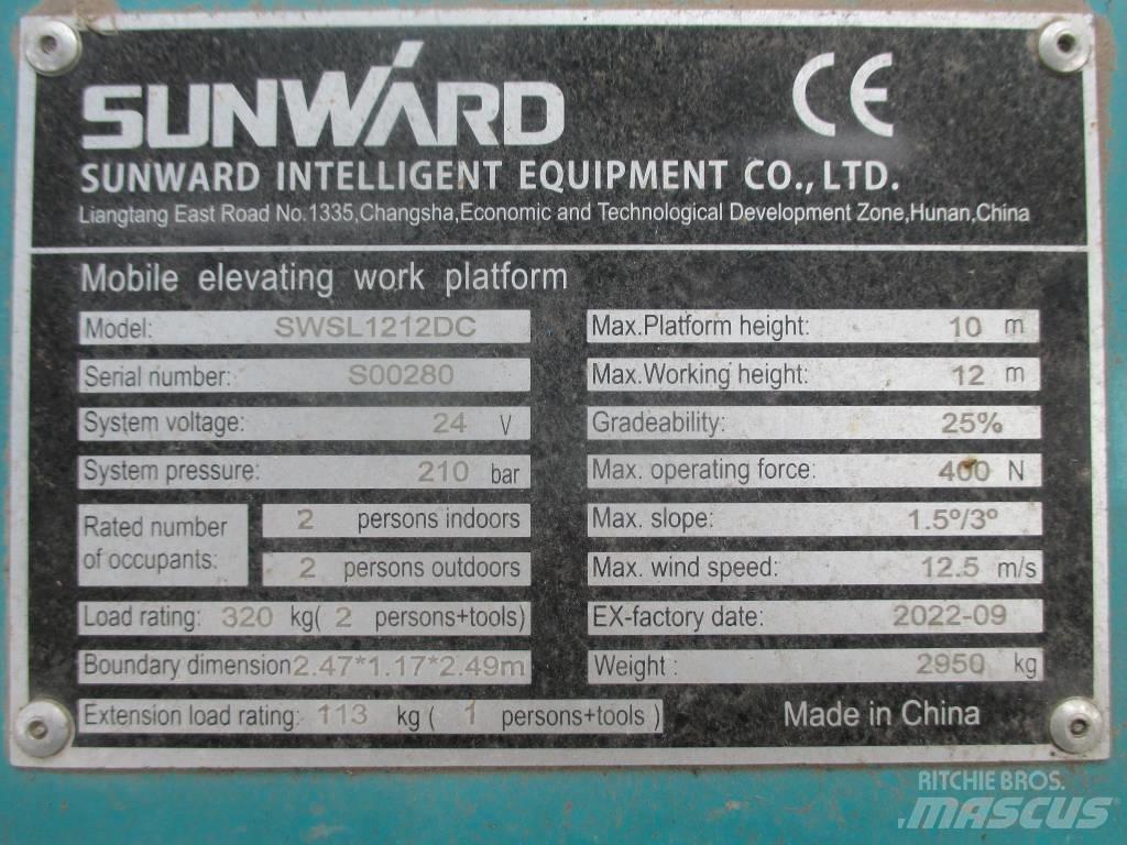 Sunward SWSL 1212 DC Ανυψωτήρες ψαλιδωτής άρθρωσης