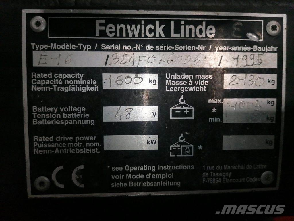 Linde E16 Ηλεκτρικά περονοφόρα ανυψωτικά κλαρκ