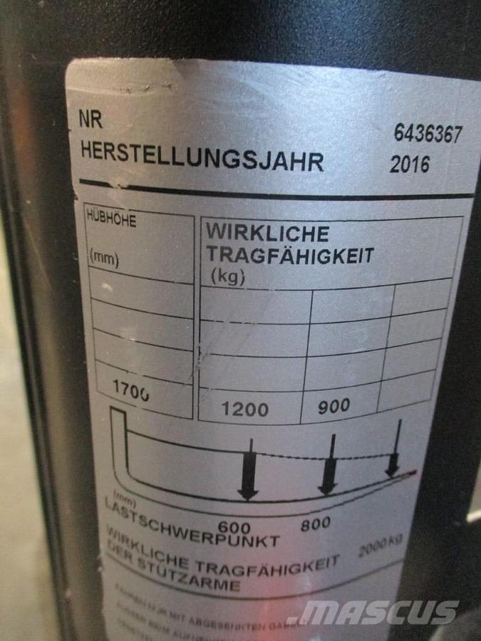 BT SWE 200D Παλετοφόρα πεζού χειριστή με ιστό