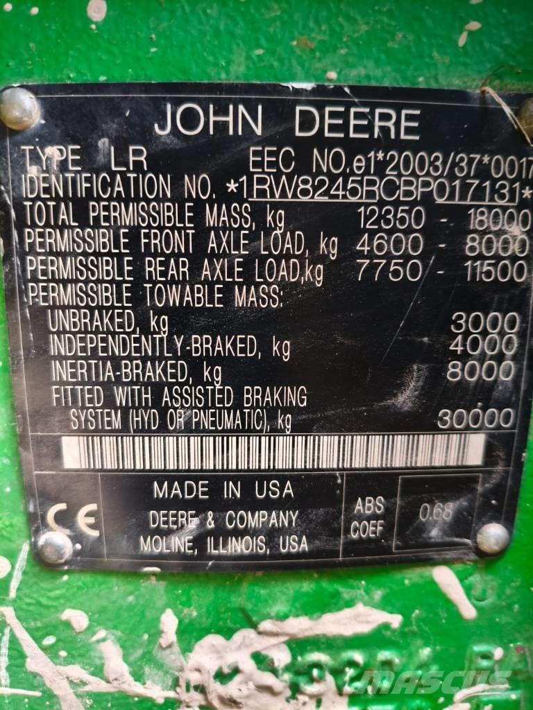 John Deere 8245 R Τρακτέρ