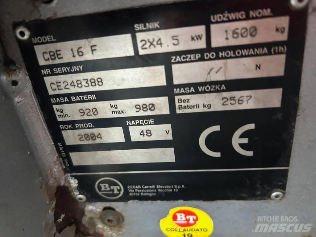 BT CBE 16 F Ηλεκτρικά περονοφόρα ανυψωτικά κλαρκ