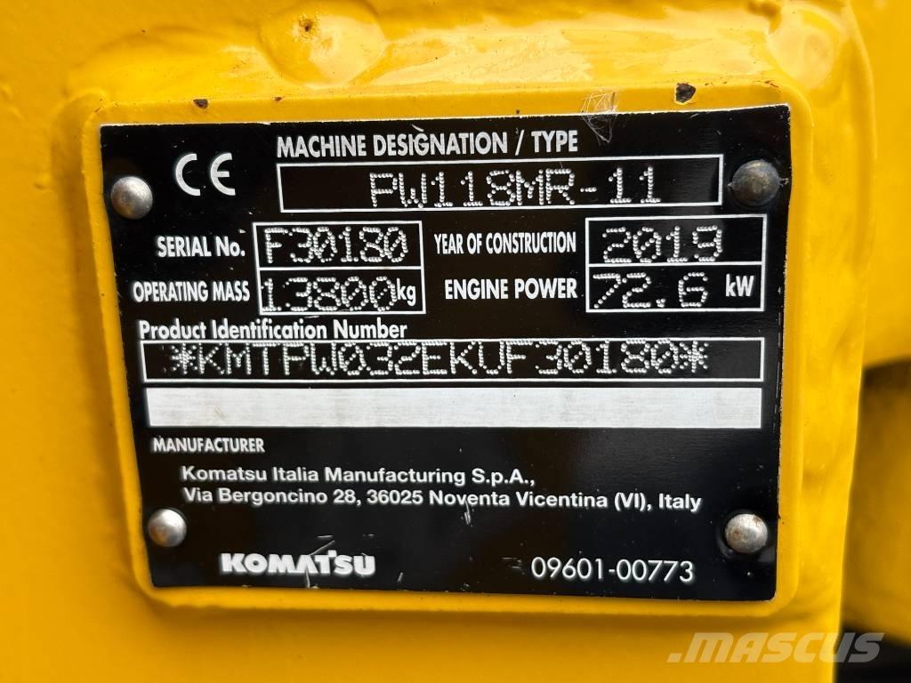 Komatsu PW118-11 Εκσκαφείς με τροχούς - λάστιχα
