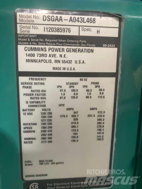 Cummins 105kW Γεννήτριες ντίζελ