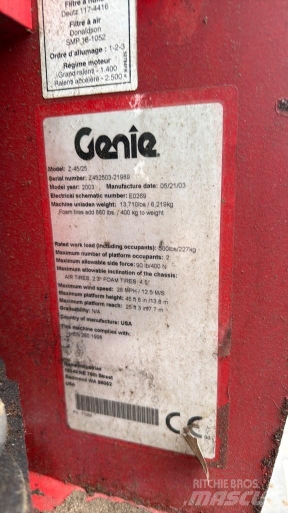 Genie Z 45 Ανυψωτήρες με αρθρωτό βραχίονα