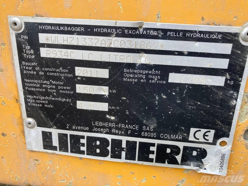 Liebherr R 934 C Εκσκαφείς με ερπύστριες