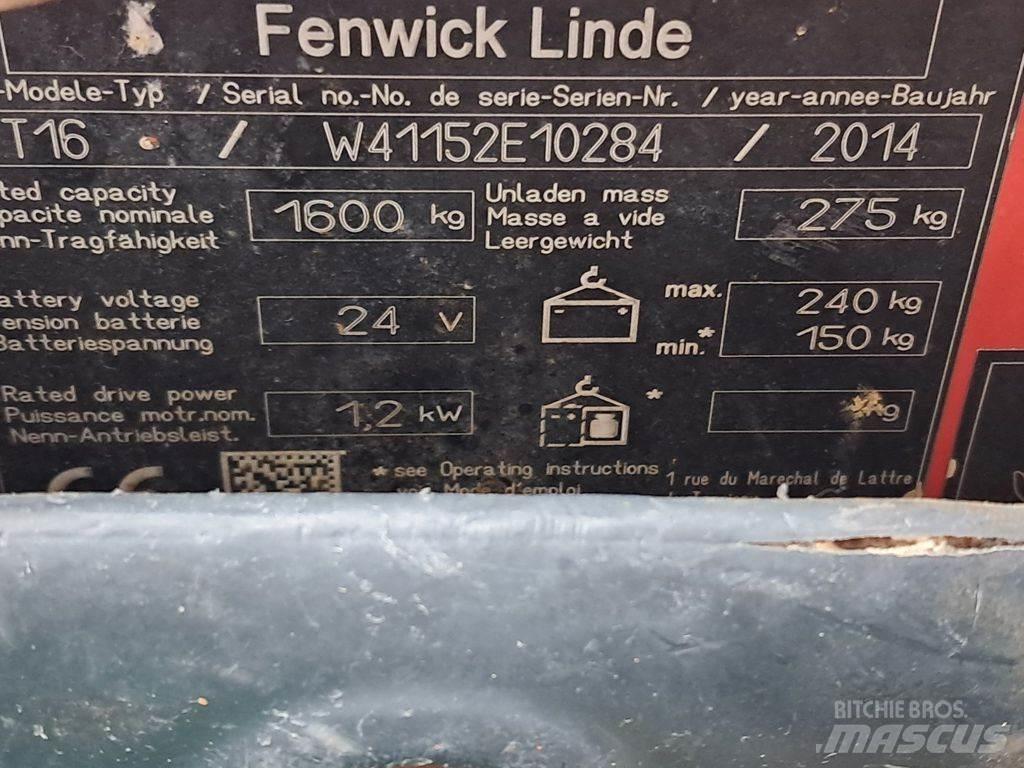 Linde T16 Χειροκίνητο περονοφόρο ανυψωτικό