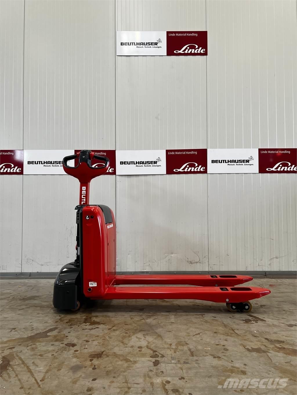 Linde MT15 Παλετοφόρα πεζού χειριστή με ιστό