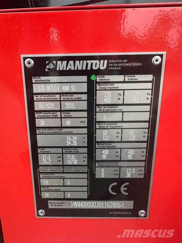 Manitou 170 AETJ Ανυψωτήρες με αρθρωτό βραχίονα